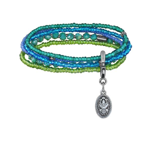 blau/grün - Petit Glamour d'Afrique - Armband von Konplott